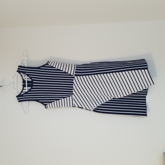Navy & White Deidra Knit Dress - Picture 3 of 4